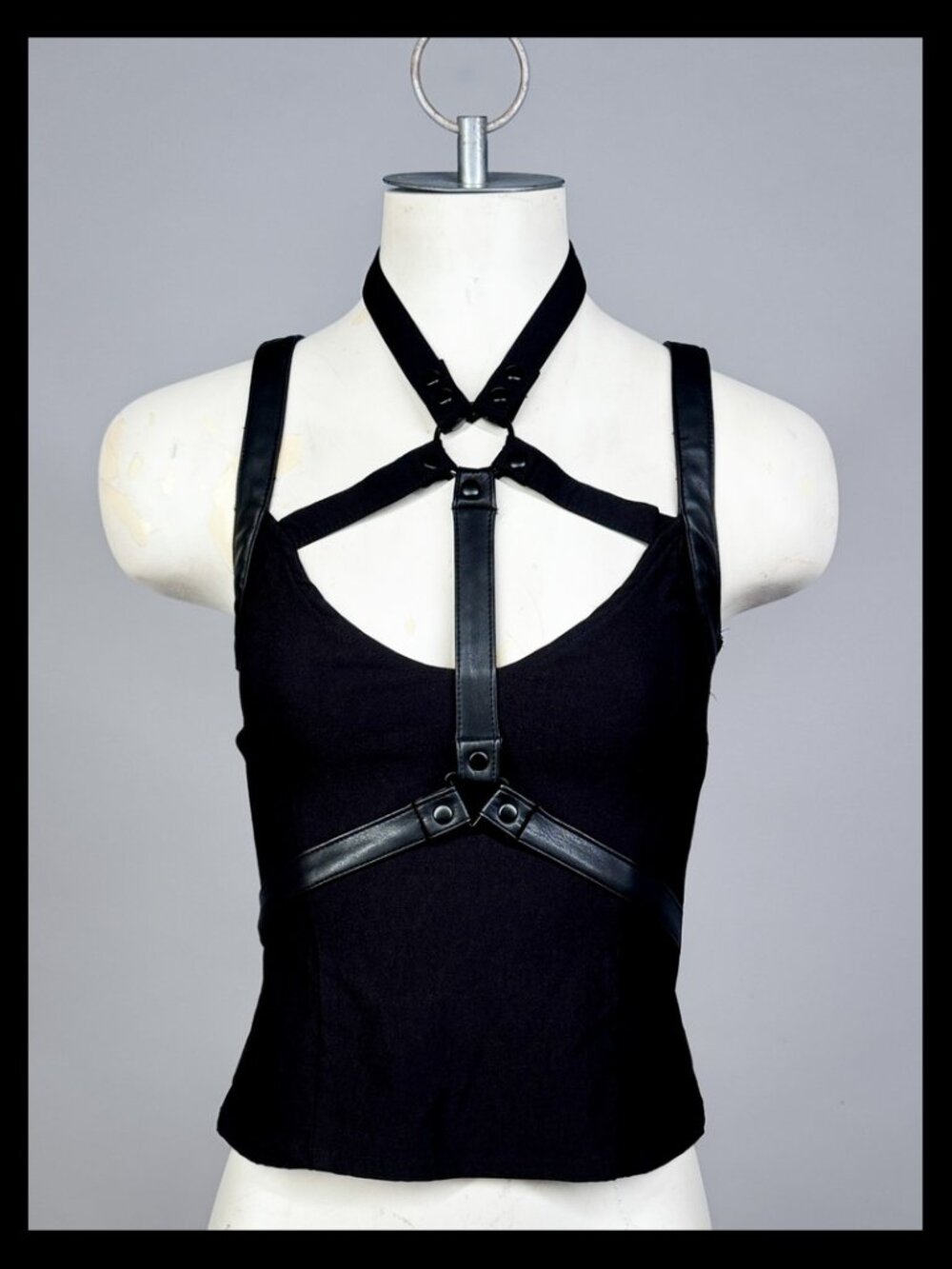 Killstar x KiHLLST "Carpe Noctem" harness overlay structured crop top